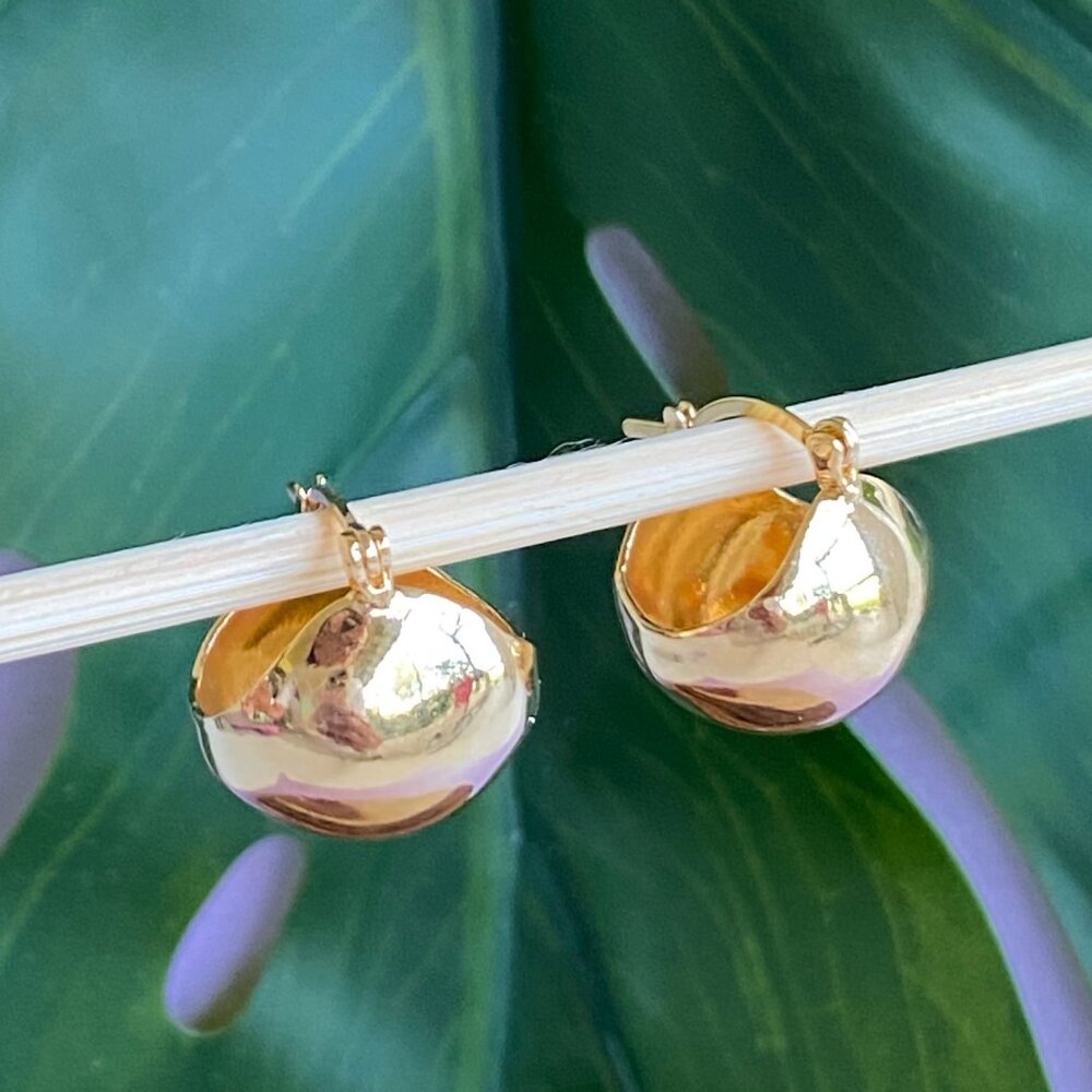 NEW 18K Gold Filled Open Circle Earrings